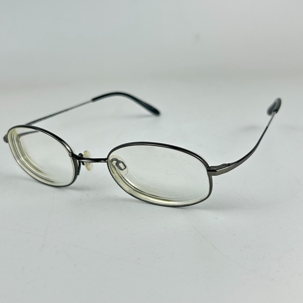 Alfred Sung 4590 Unisex Adult Eyeglasses Frame Grey Titanium Oval Full Rim 140mm